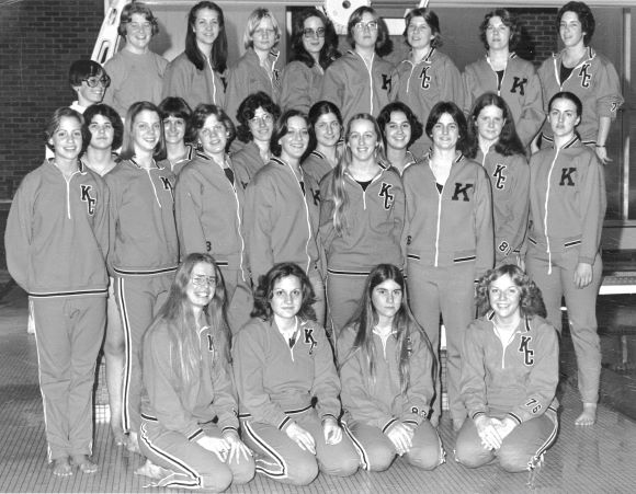 Class of 1976-1977 Women's Swim & Dive Team/Athletic Hall of Fame Inductees.
