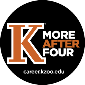 K "More After Four - career.kzoo.edu" Alumni Program decal